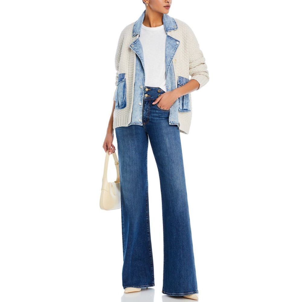 Brand New with tag! BLANKNYC -Last Call Mixed Media Cardigan Size Small - Picture 2 of 7
